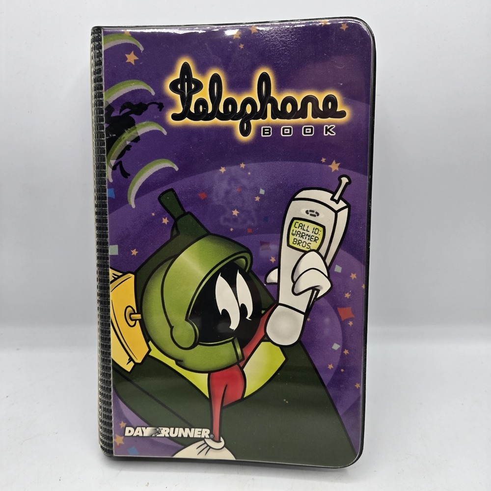 Marvin The Martian New Vtg 1998 DayRunner Looney Tunes WB Y2K Telephone Book